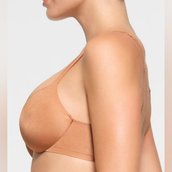 💕 NEW SKIMS Ultimate Padded Plunge Pushup Push Up Teardrop bra Nude Clay 36C - Picture 7 of 12
